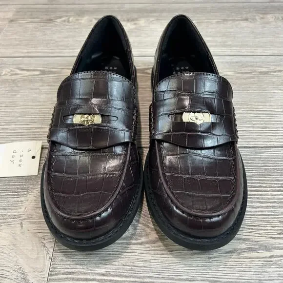 A New Day Womens Phyllis Penny Loafers - Brown 8.5 NWT - Picture 3 of 7